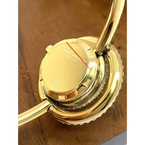 Tory Burch Women\'s Watch TBW7026 Cream Dial Quartz Bangle Swirl Gems Gold Steel main image 13